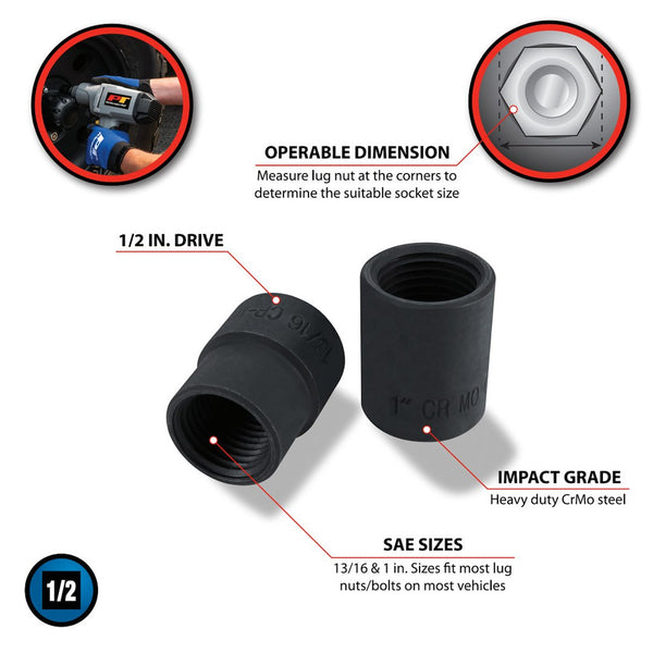 Performance Tool Stripped Lug Nut Socket (MPN: M980)