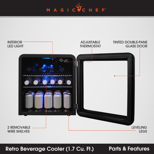 Magic Chef Retro Beverage Cooler (MPN: MCB17CHB)