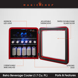 Magic Chef Retro Beverage Cooler (MPN: MCB17CHR)