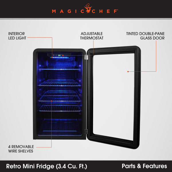 Magic Chef Retro Beverage Cooler (MPN: MCB34CHB)