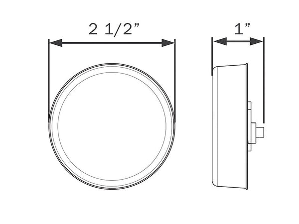 Optronics Clearance Light MC57 Series (MPN: MCL57RBP)
