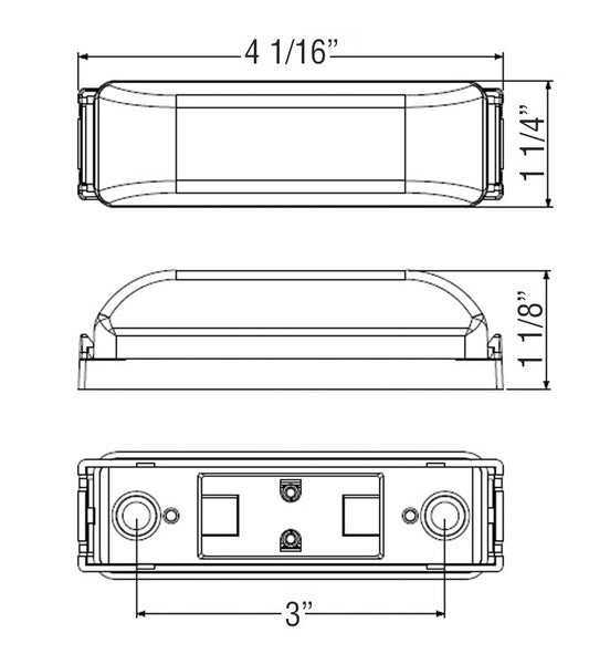 Optronics Clearance Light MCL63 Series (MPN: MCL63RBP)