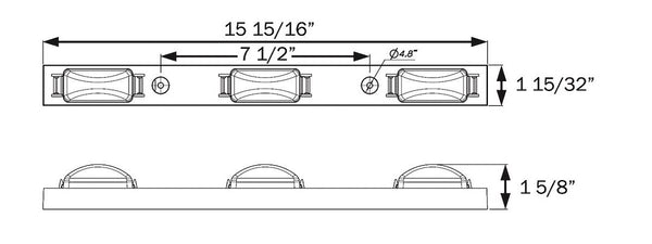 Optronics LED Light Bar MCL93 Series (MPN: MCL93RBP)