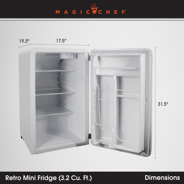 Magic Chef Single Compartment Mini Refrigerator (MPN: MCR32CHW)