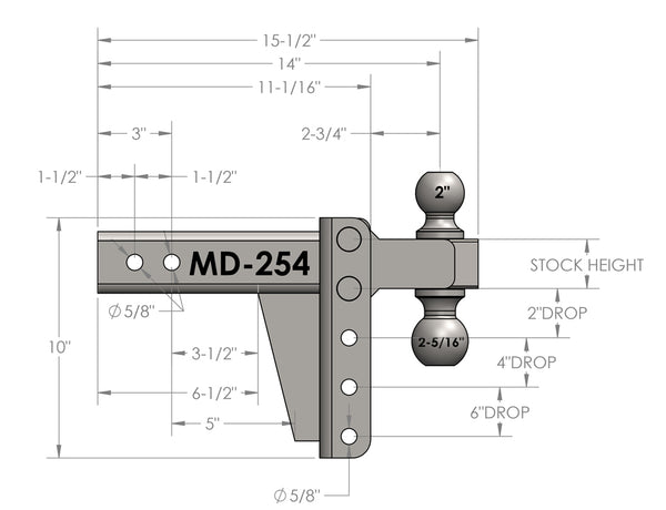 Bulletproof Hitches Medium Duty Hitch (MPN: MD254)