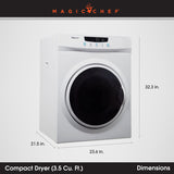 Magic Chef Clothes Dryer (MPN: MCSDRY35W)