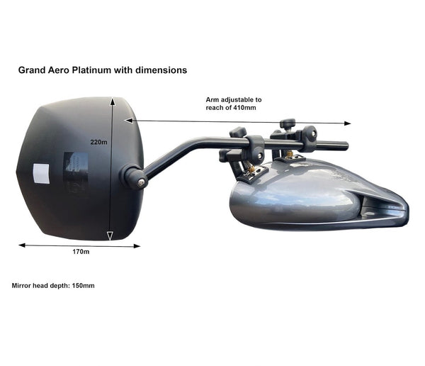 Milenco Aero Platinum Towing Mirror (MPN: MIL-6613)