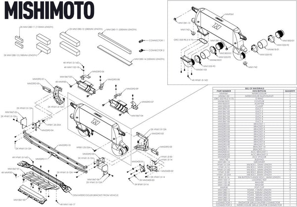 Mishimoto High-Mount Intercooler (MPN: MMINT-BR-21HBK)