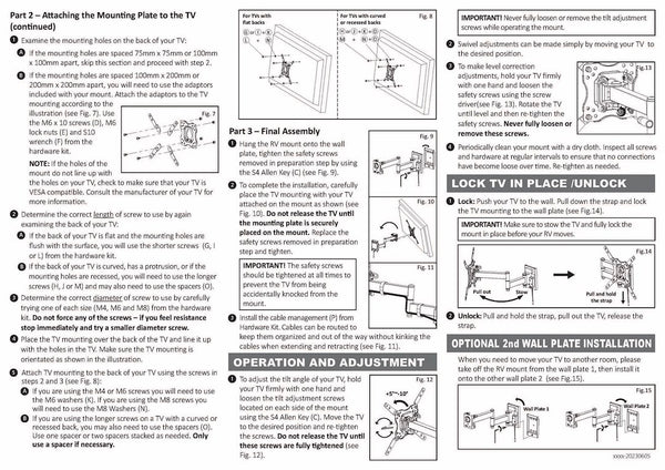 Ready America Travel TV Wall Mount (MPN: MRV4000)