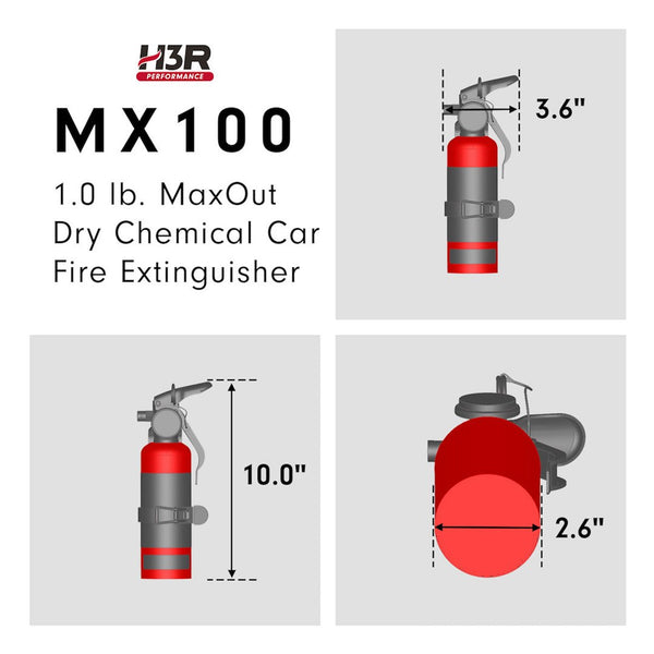 H3R MaxOut Dry Chemical Fire Extinguisher (MPN: MX100B)