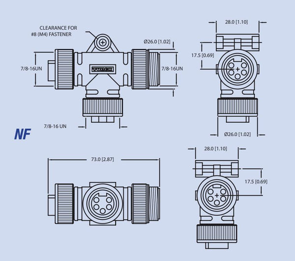 Maretron Marine Network Cable Connector (MPN: NM-NF-NF)