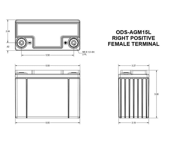 Odyssey Battery Extreme Series 12 Volt (MPN: ODS-AGM15L)