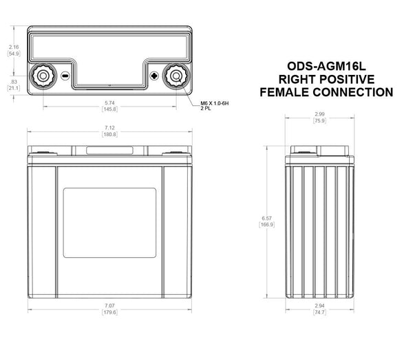 Odyssey Battery Extreme Series Group 16 (MPN: ODS-AGM16L)