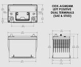 Odyssey Battery Extreme Series Group 24 (MPN: ODX-AGM24M)