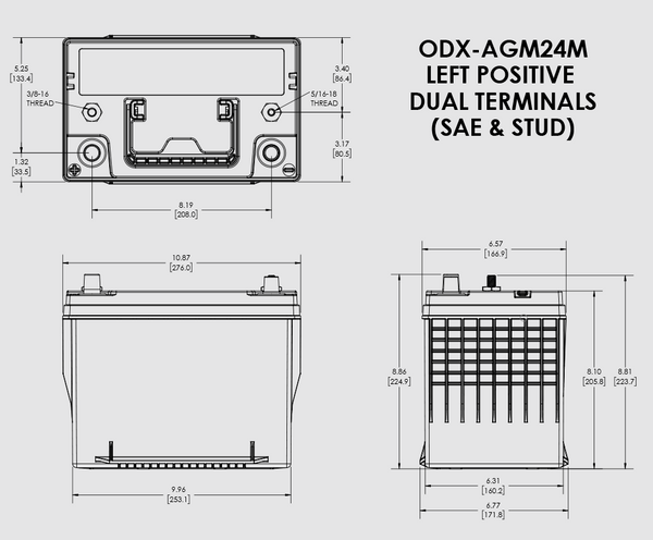 Odyssey Battery Extreme Series Group 24 (MPN: ODX-AGM24M)