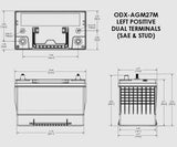 Odyssey Battery Extreme Series Group 27 (MPN: ODX-AGM27M)