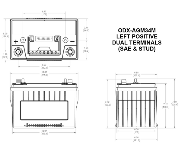 Odyssey Battery Extreme Series Marine Dual Purpose (MPN: ODX-AGM34M)