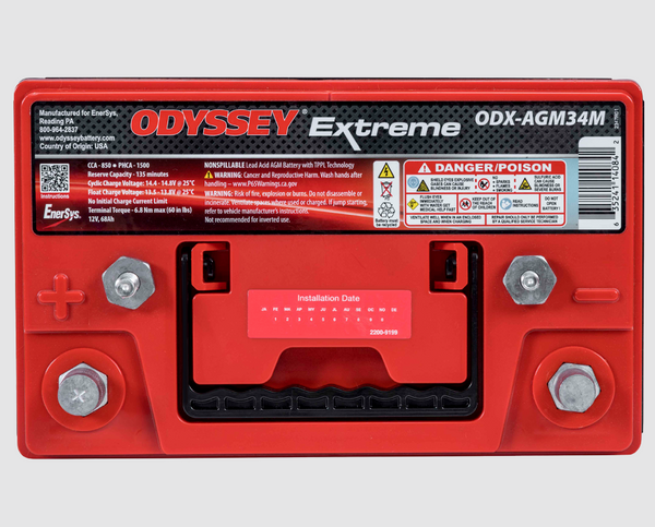 Odyssey Battery Extreme Series Marine Dual Purpose (MPN: ODX-AGM34M)