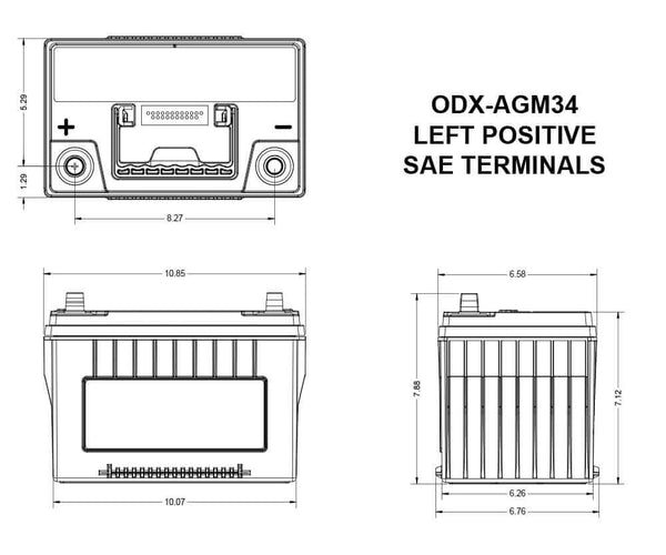 Odyssey Battery Extreme Series 34 Group Size (MPN: ODX-AGM34)