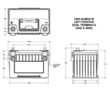 Odyssey Battery Extreme Series 34/78 (MPN: ODX-AGM34 78)