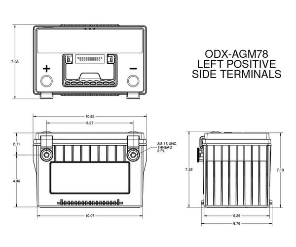 Odyssey Battery Extreme Series 78 Group Size (MPN: ODX-AGM78)