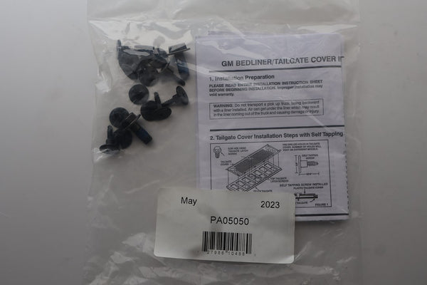 DuraLiner Bed Liner Hardware Kit (MPN: PA05050)