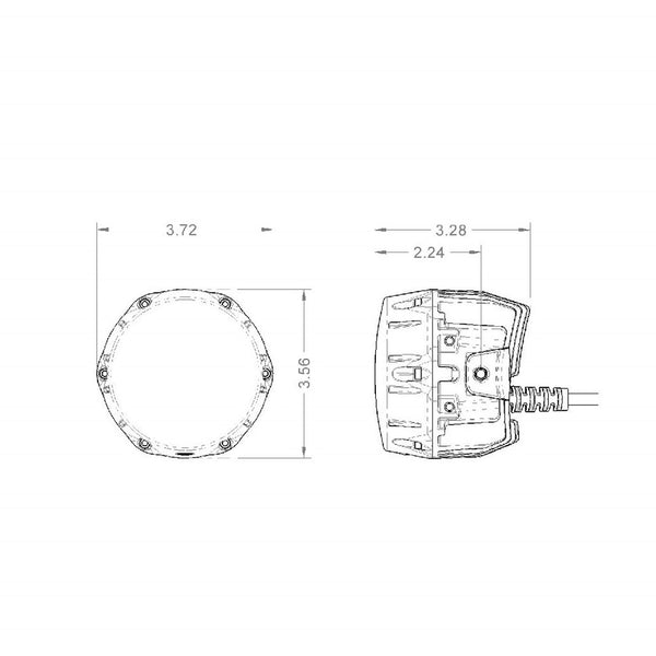 ARB Quatro SAE Amber Combo Driving Light (MPN: PM461)