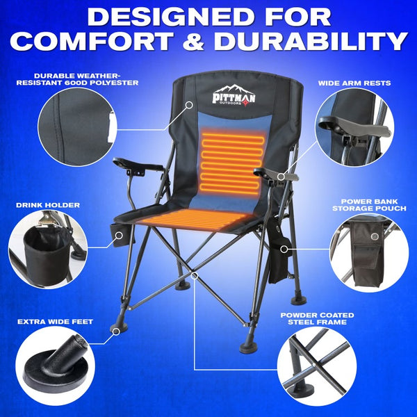 AirBedz Heated Camping Chair (MPN: PPI-HEAT_CHR)