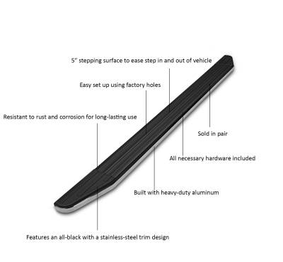 Black Horse Off Road Premium Running Board (MPN: PR-W2076)