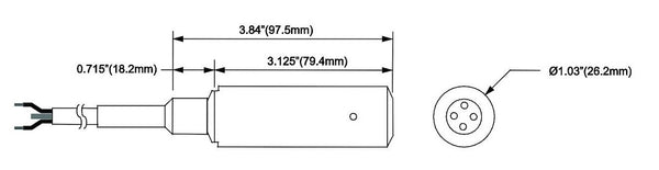 Maretron Pressure Transducer (MPN: PTS-0-3PSI-02)