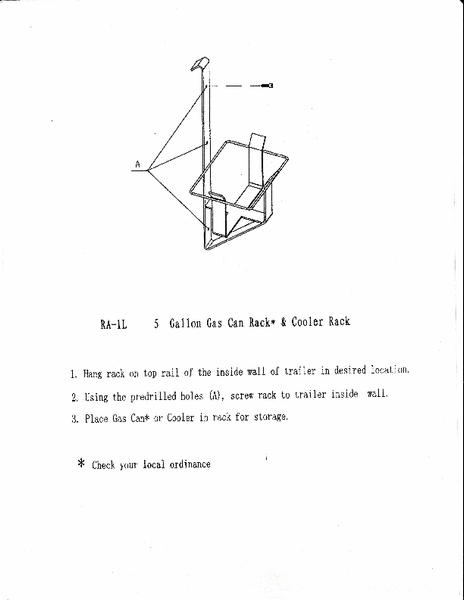 Rackem Liquid Storage Container Mount (MPN: RA-1L)