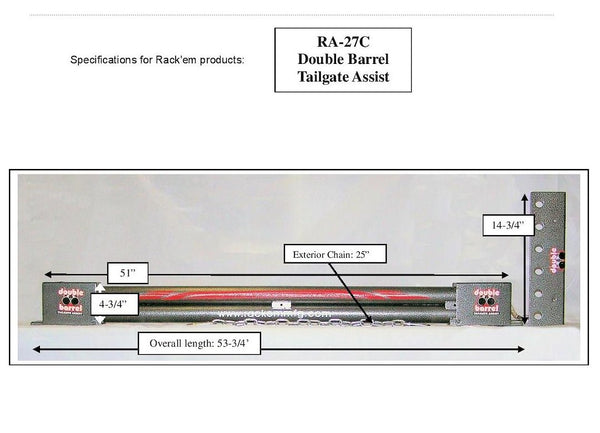 Rackem Tailgate Assist (MPN: RA-27C)