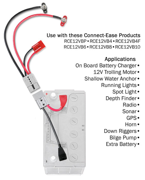 Connect-Ease Battery Connection Harness (MPN: RCE12VBM6CK)
