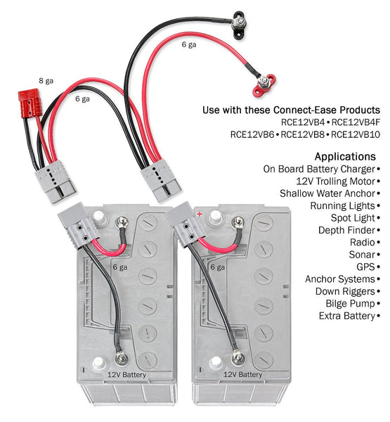 Connect-Ease Battery Connection Harness (MPN: RCE12VBM6PK)