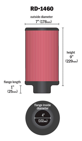 K&N Universal Air Filter (MPN: RD-1460)