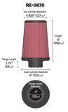 K&N Universal Washable Air Filter (MPN: RE-0870)