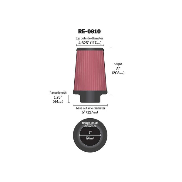 K&N Universal Air Filter (MPN: RE-0910)