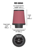 K&N Universal Washable Air Filter (MPN: RE-0950)