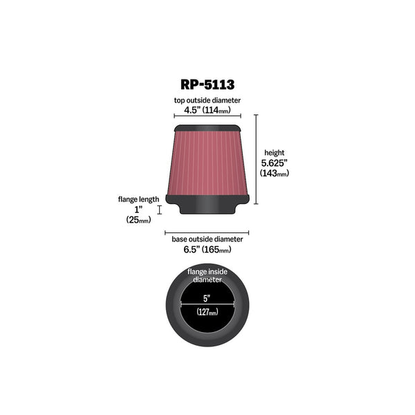 K&N Universal Air Filter (MPN: RP-5113)