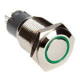 Race Sport Lighting Push Button Switch (MPN: RS-2P16MM-LEDG)