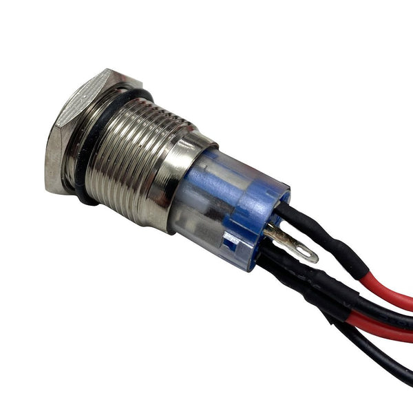 Race Sport Lighting Push Button Switch (MPN: RS-2P16MM-LEDG)