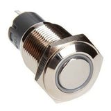 Race Sport Lighting Push Button Switch (MPN: RS-2P16MM-LEDW)