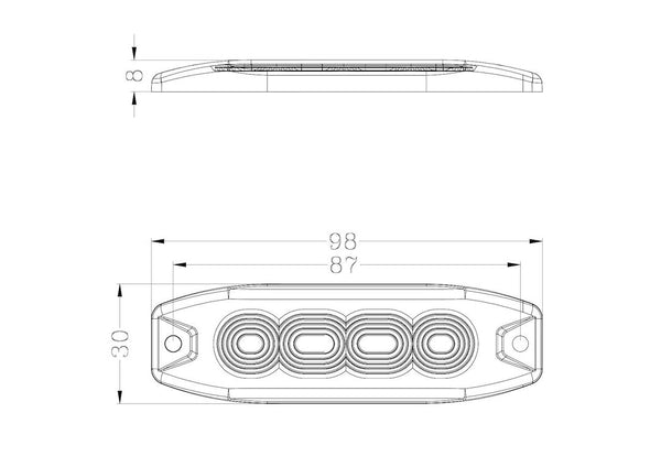 Race Sport Lighting Warning Light (MPN: RS3020BSP)