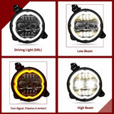 Race Sport Lighting 9 Inch LED RGBW Headlight Kit (MPN: RS9RGBW)