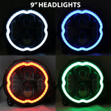 Race Sport Lighting 9 Inch LED RGBW Headlight Kit (MPN: RS9RGBW)