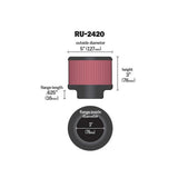 K&N Universal Washable Air Filter (MPN: RU-2420)