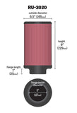 K&N Universal Air Filter (MPN: RU-3020)