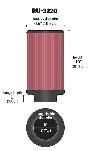 K&N Universal Air Filter (MPN: RU-3220)