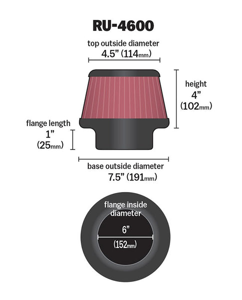 K&N Universal Air Filter (MPN: RU-4600)