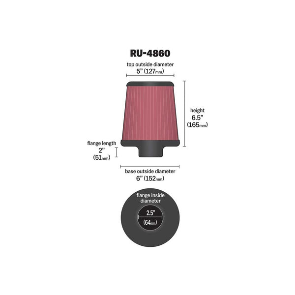 K&N Universal Air Filter (MPN: RU-4860)